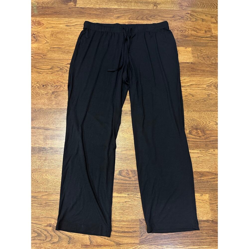 Nordstrom Women's Soft Jersey Knit PJ Pants – Black – Size XL Cozy Loungewear